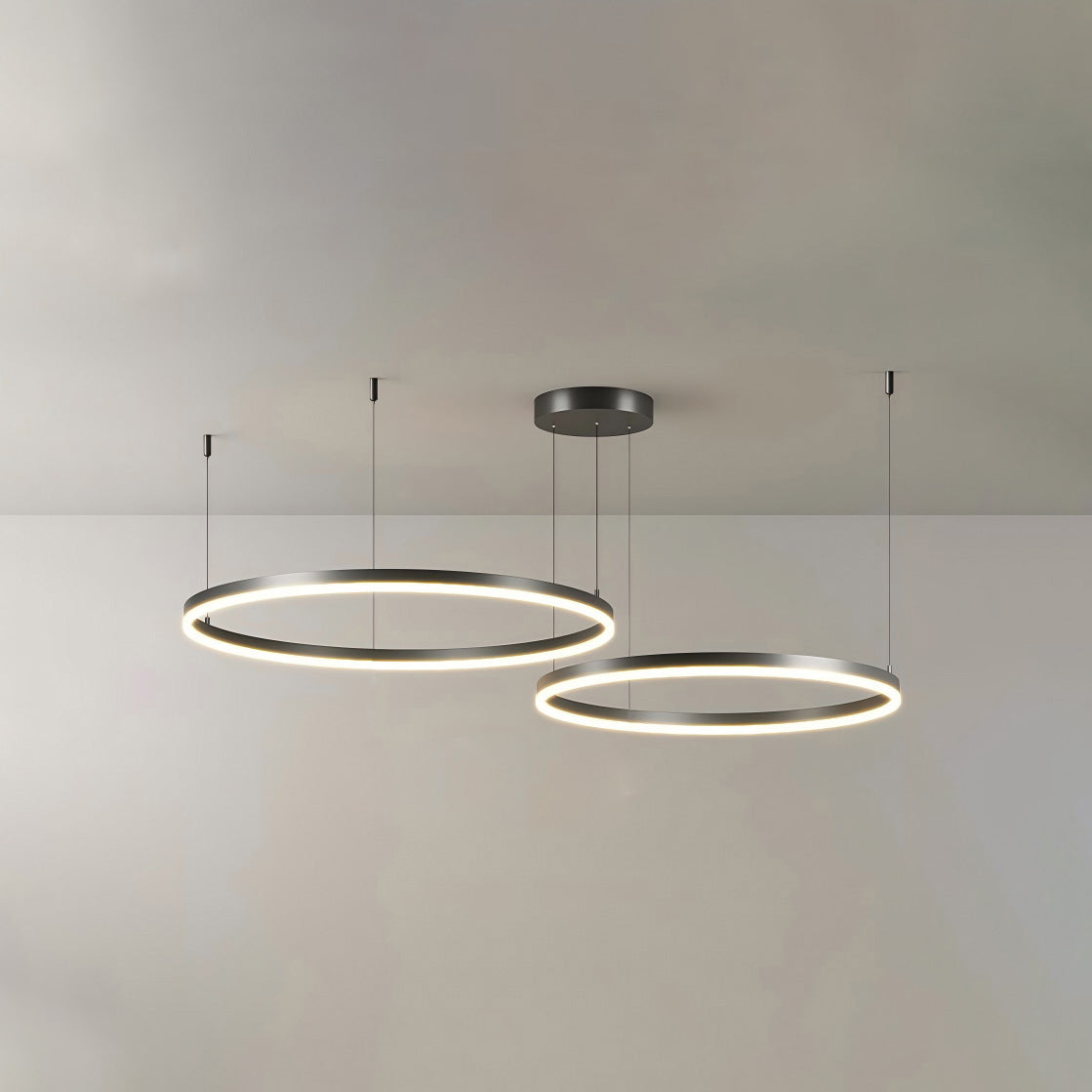 LED Ring Chandelier - Halo Rings