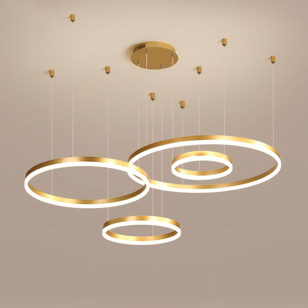 LED Ring Chandelier - Halo Rings