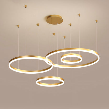 LED Ring Chandelier - Halo Rings