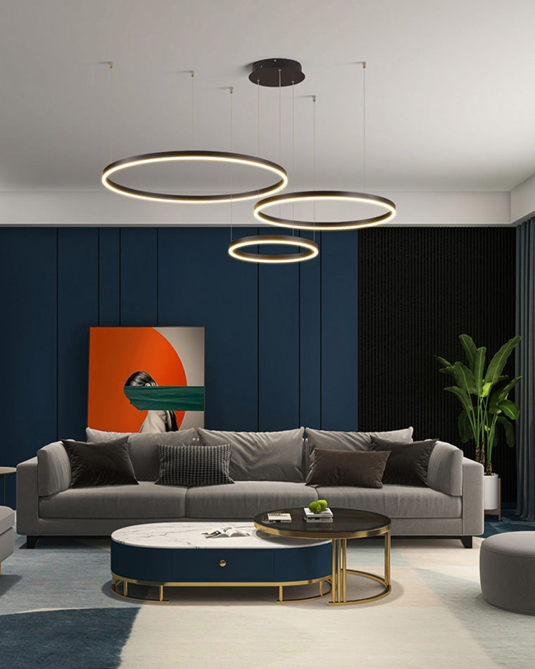 LED Ring Chandelier - Halo Rings
