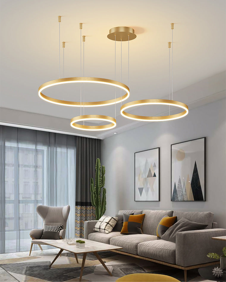 LED Ring Chandelier - Halo Rings