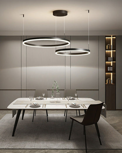 LED Ring Chandelier - Halo Rings