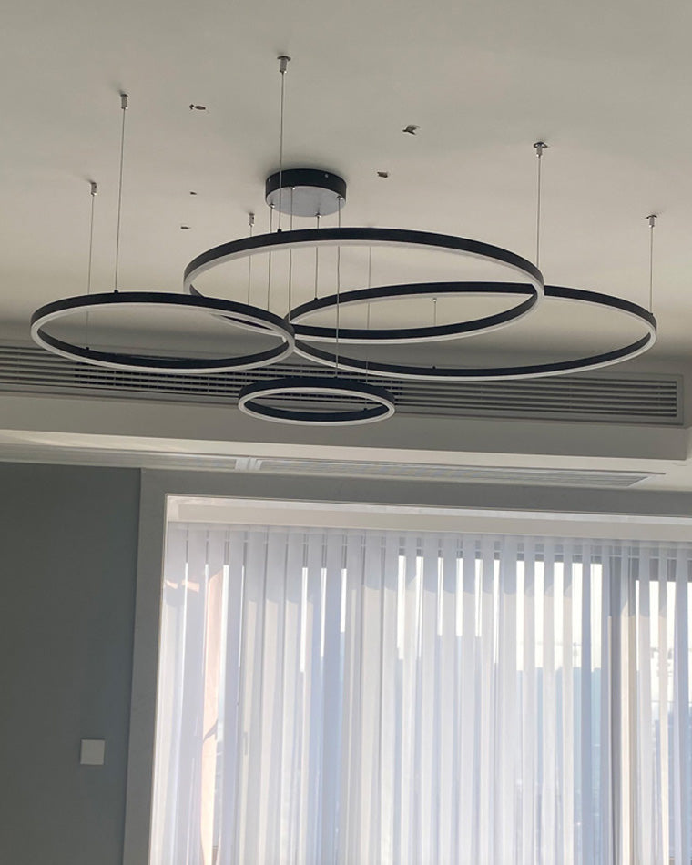 LED Ring Chandelier - Halo Rings