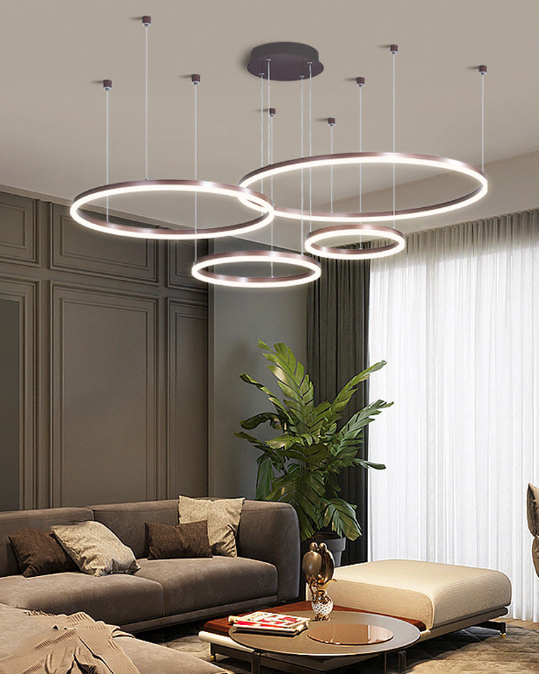 LED Ring Chandelier - Halo Rings