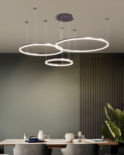 LED Ring Chandelier - Halo Rings