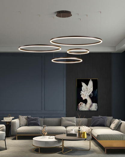LED Ring Chandelier - Halo Rings