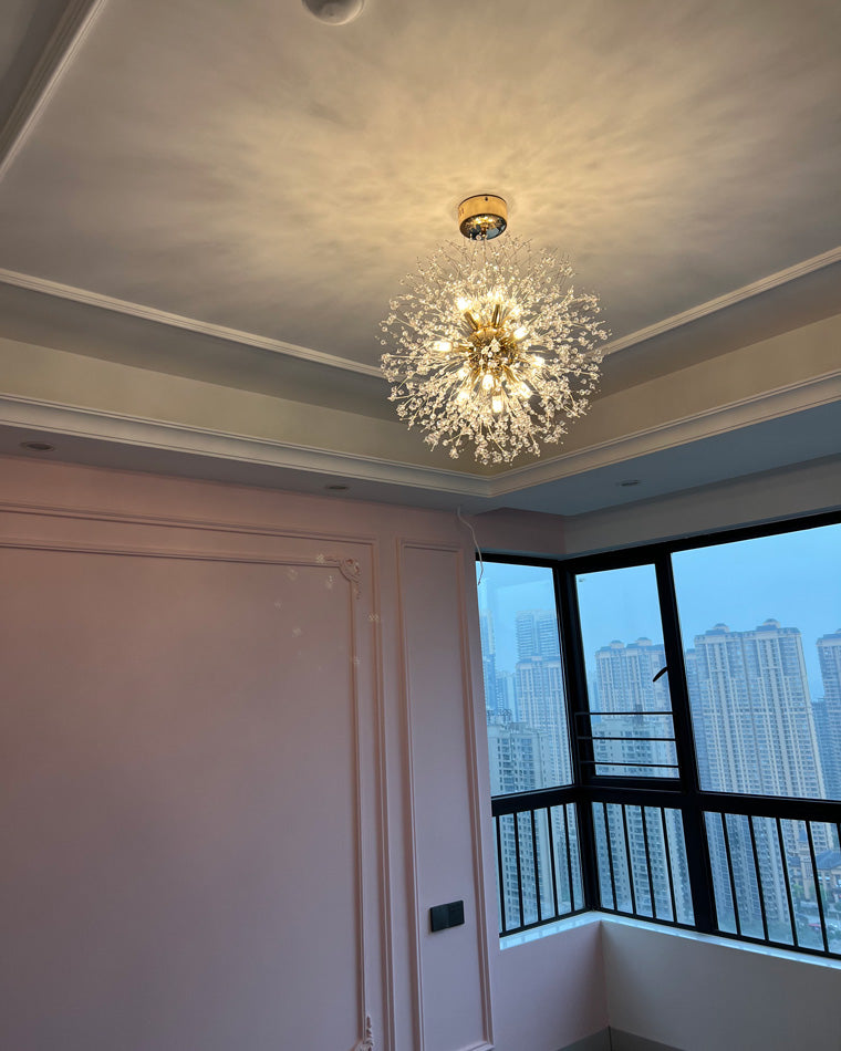 Crystal Chandelier - Dandelion Sparkle