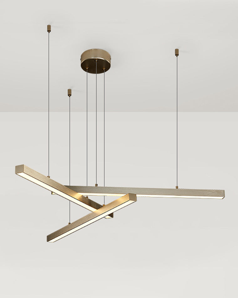 Multi-rod LED chandelier