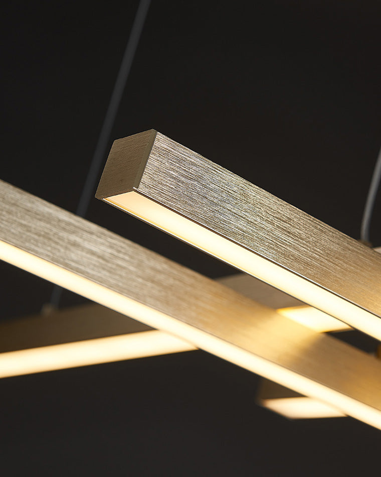 Multi-rod LED chandelier
