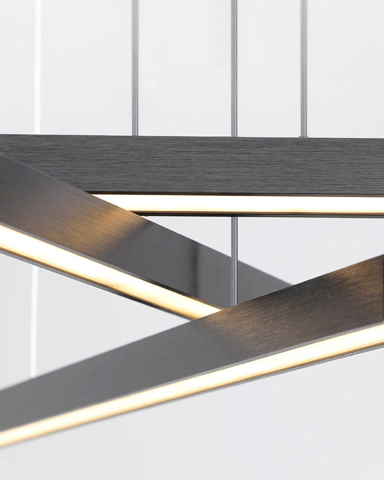 Multi-rod LED chandelier