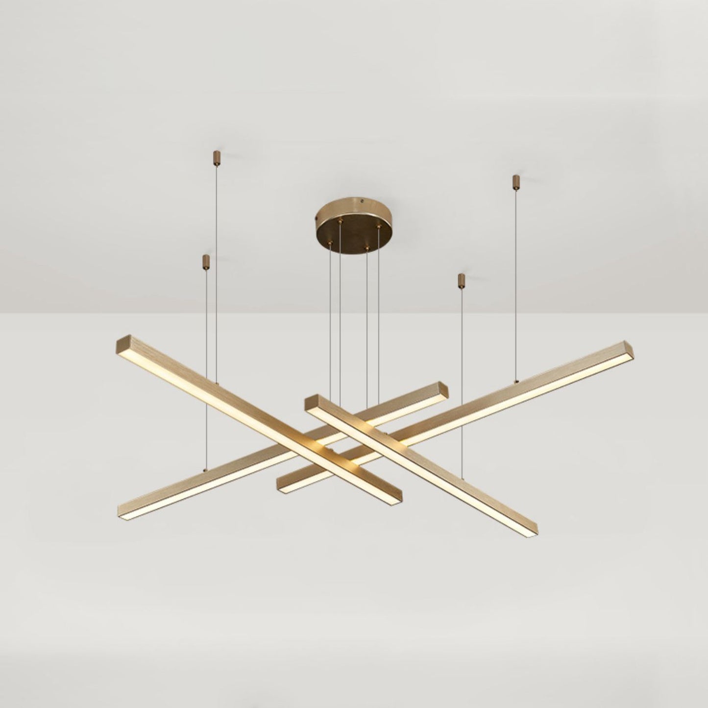 Multi-rod LED chandelier