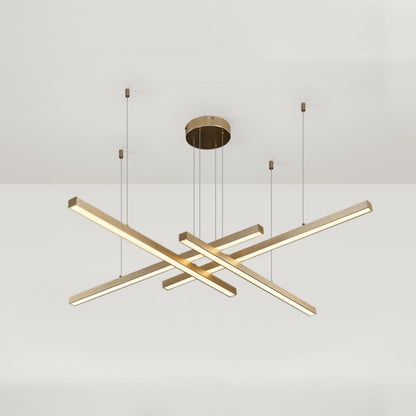 Multi-rod LED chandelier
