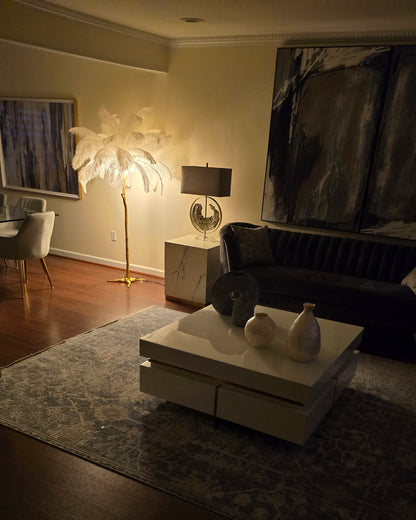 "Feather Oasis" Floor Lamp