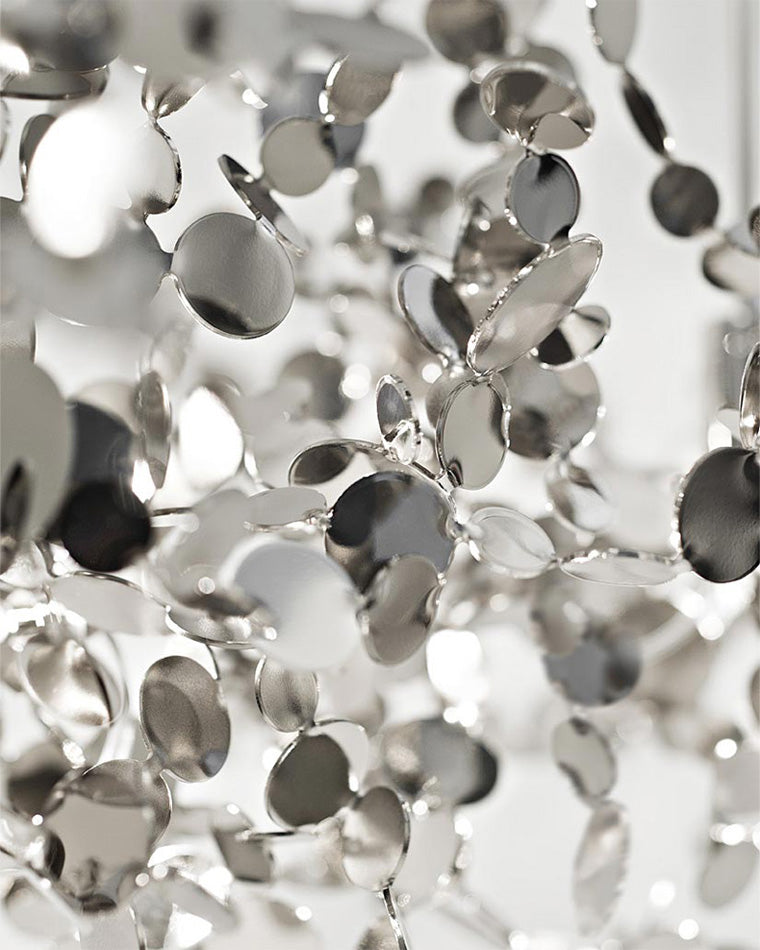 Hanging Chandelier - Silver/Gold Metallic Cloud