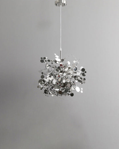 Hanging Chandelier - Silver/Gold Metallic Cloud