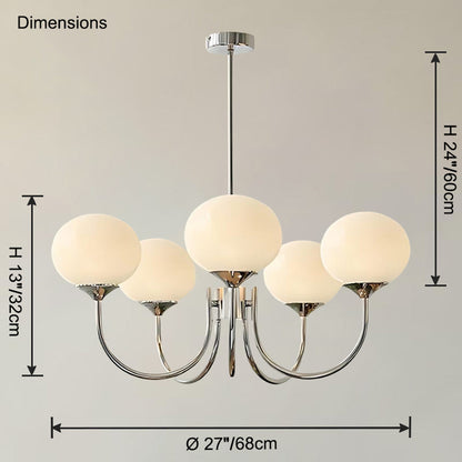 Pink Glass Bubble Chandelier - Glamour Rose