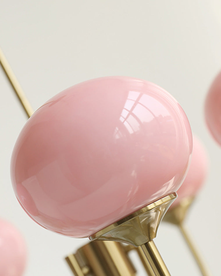 Pink Glass Bubble Chandelier - Glamour Rose