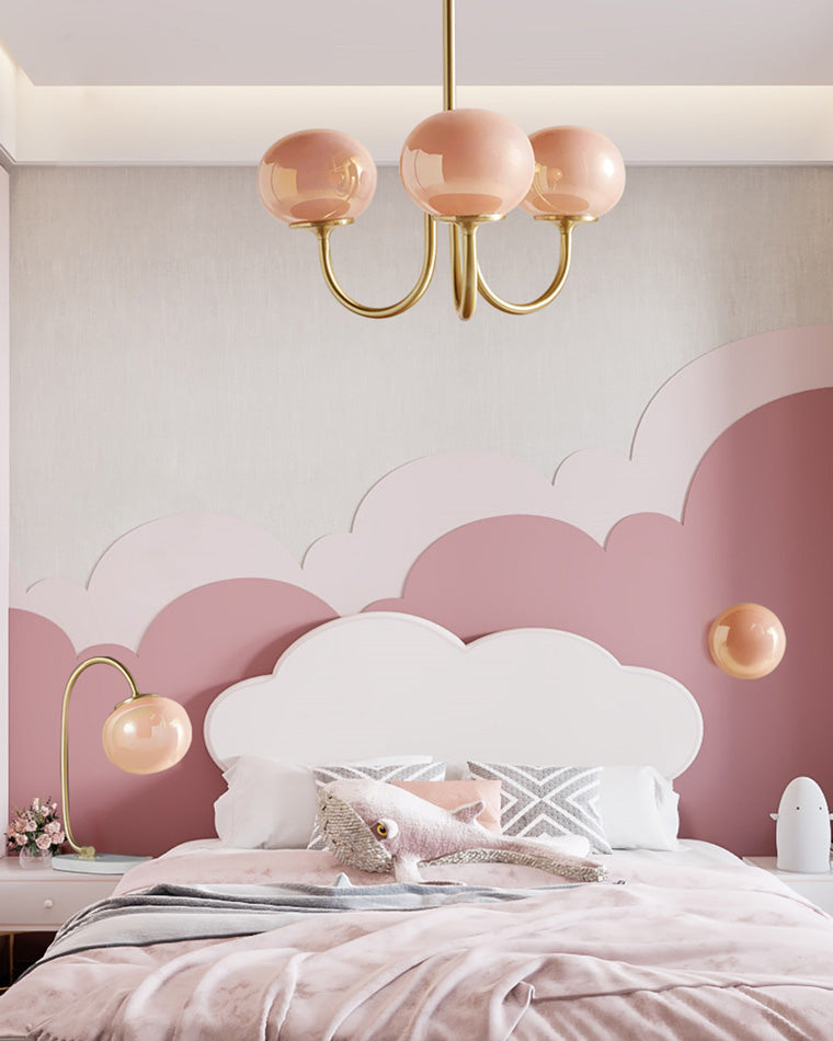 Pink Glass Bubble Chandelier - Glamour Rose