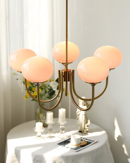 Pink Glass Bubble Chandelier - Glamour Rose