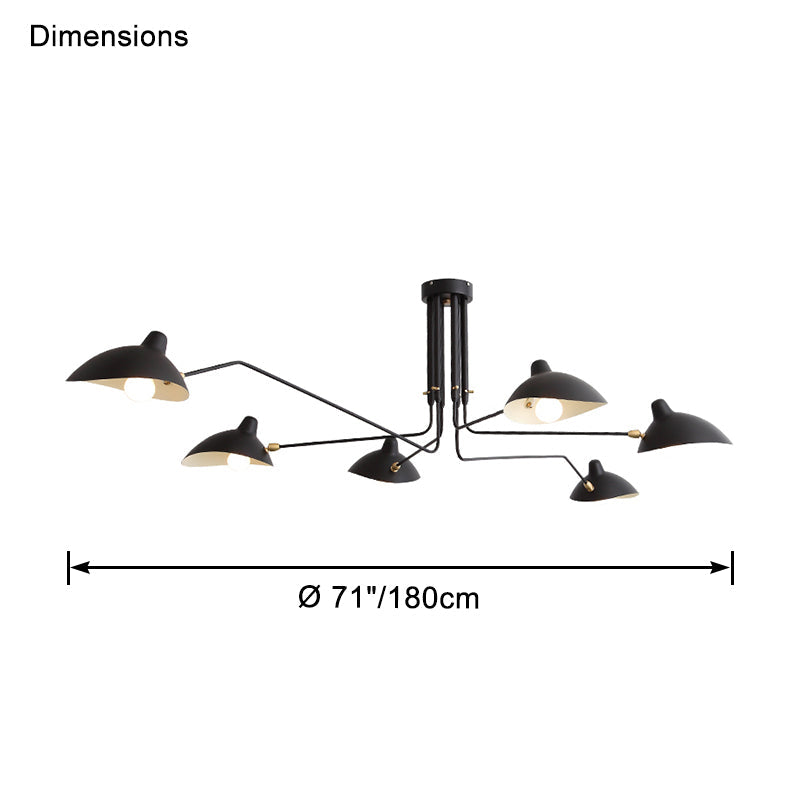 Semi-Flush Mount Ceiling Light - Arms