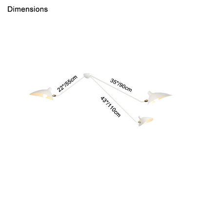 Semi-Flush Mount Ceiling Light - Arms