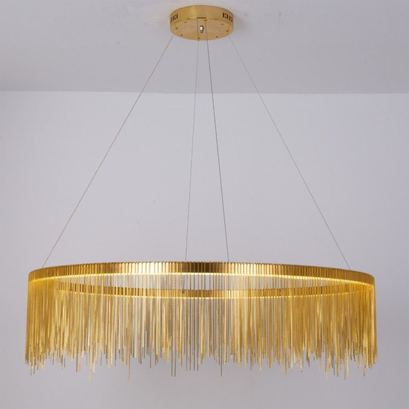 Round Chandelier - Fringed Shine