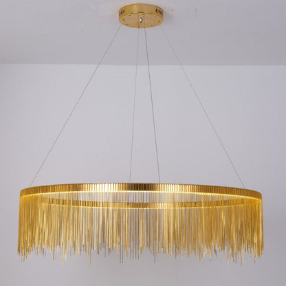 Round Chandelier - Fringed Shine