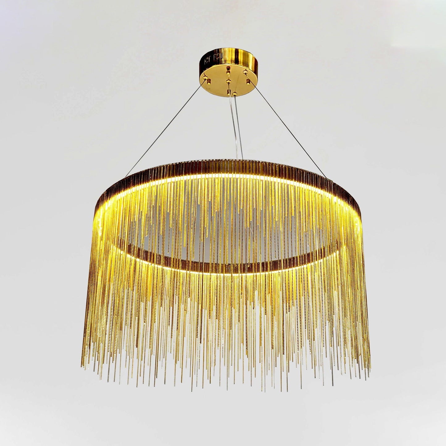 Round Chandelier - Fringed Shine