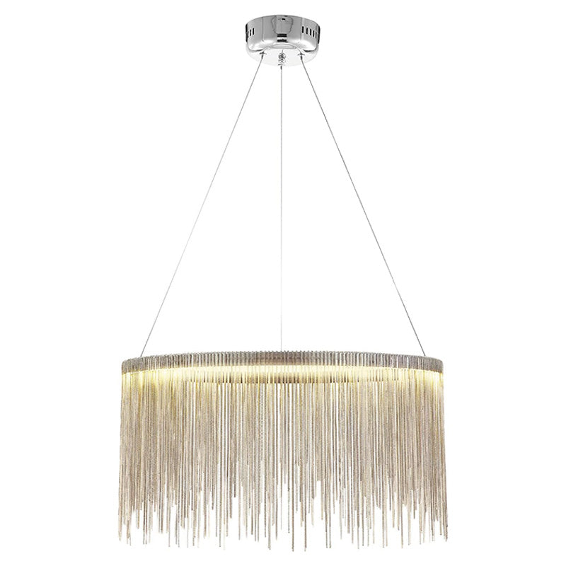 Round Chandelier - Fringed Shine