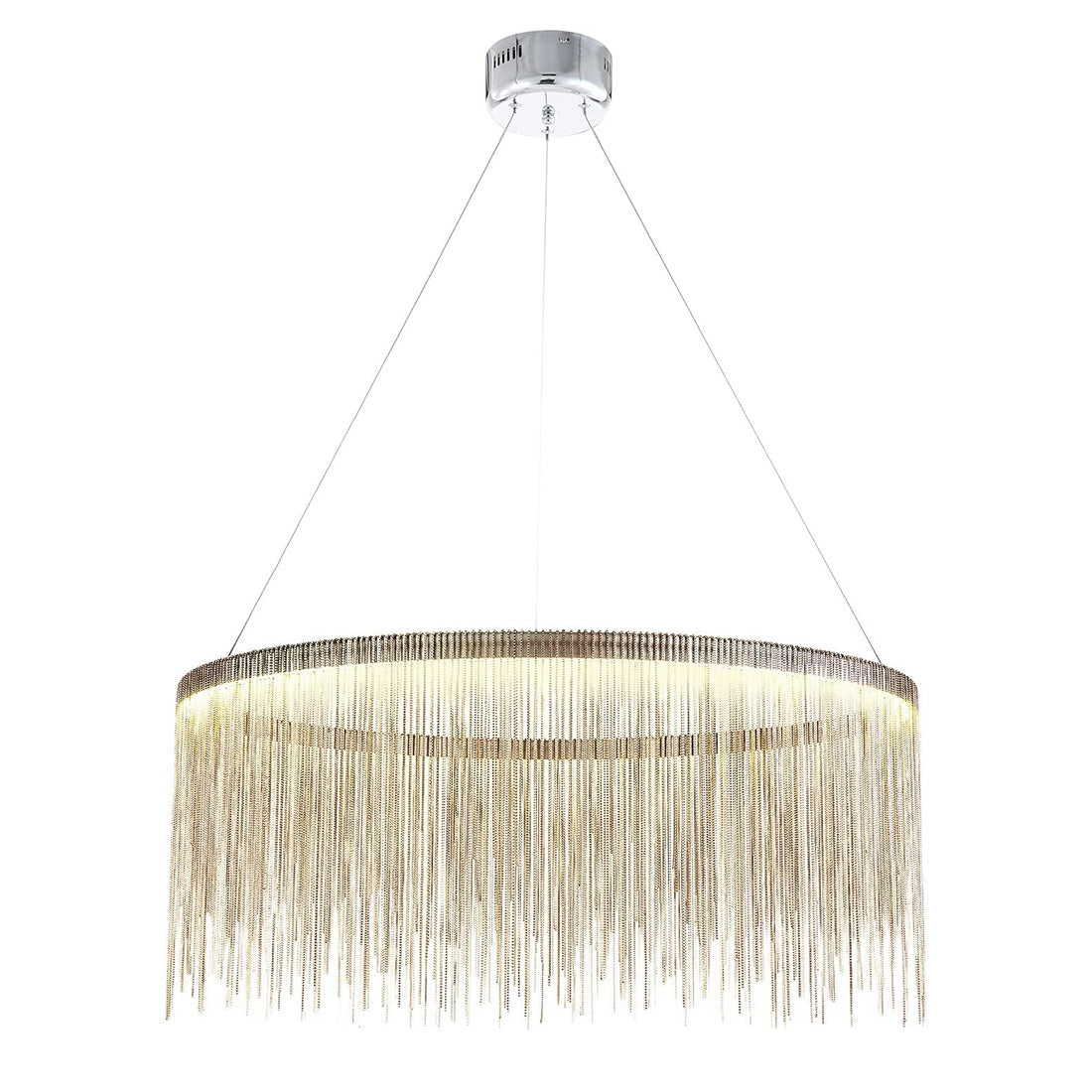 Round Chandelier - Fringed Shine