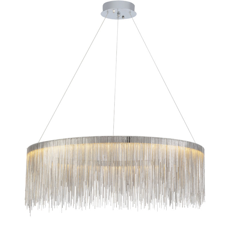 Round Chandelier - Fringed Shine