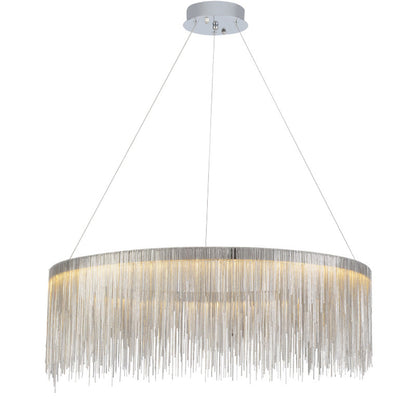 Round Chandelier - Fringed Shine