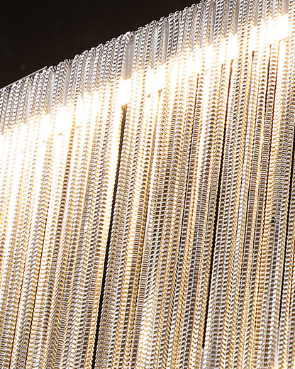 Round Chandelier - Fringed Shine