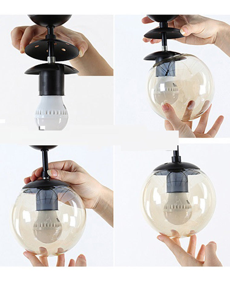 Lustre Linéaire à Globes