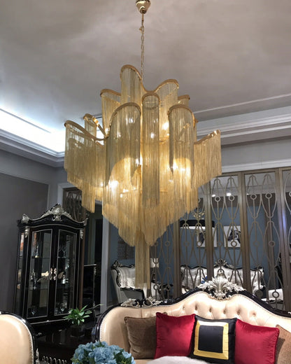 Metallic Cascade Chandelier