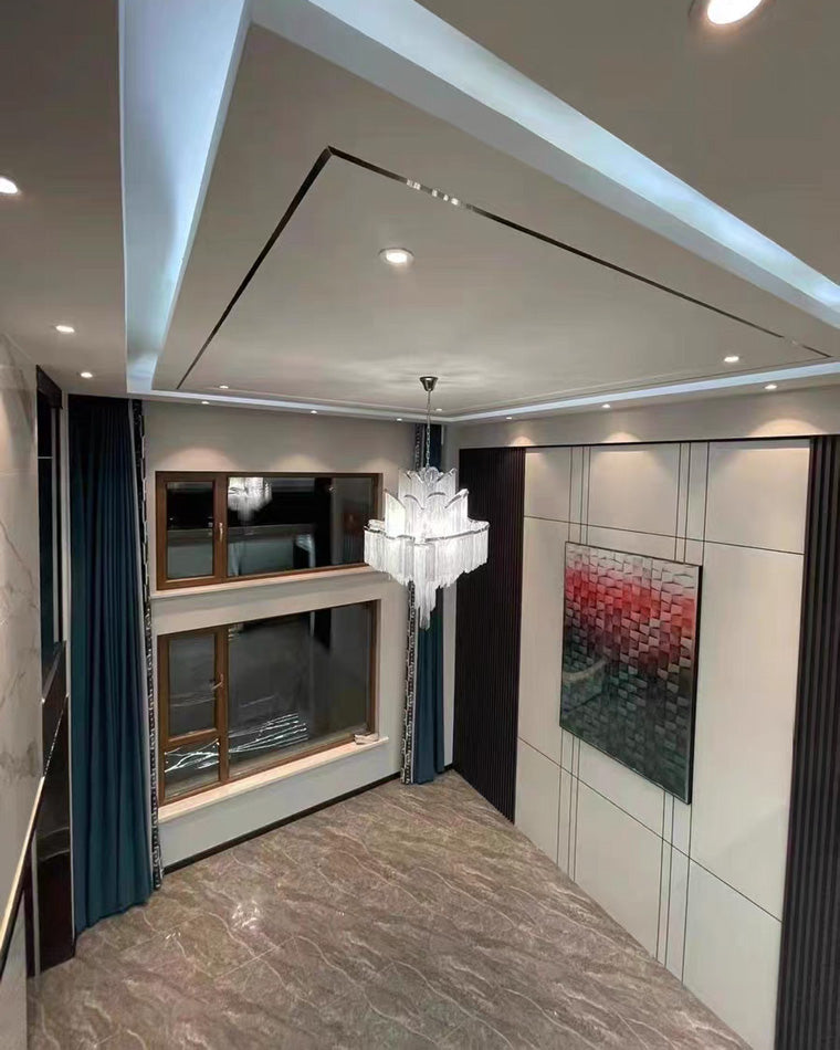 Metallic Cascade Chandelier
