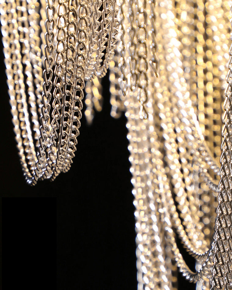 Metallic Cascade Chandelier