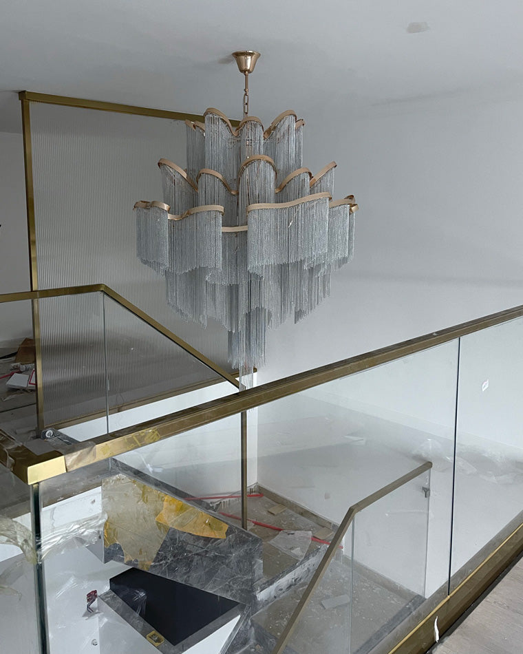 Metallic Cascade Chandelier