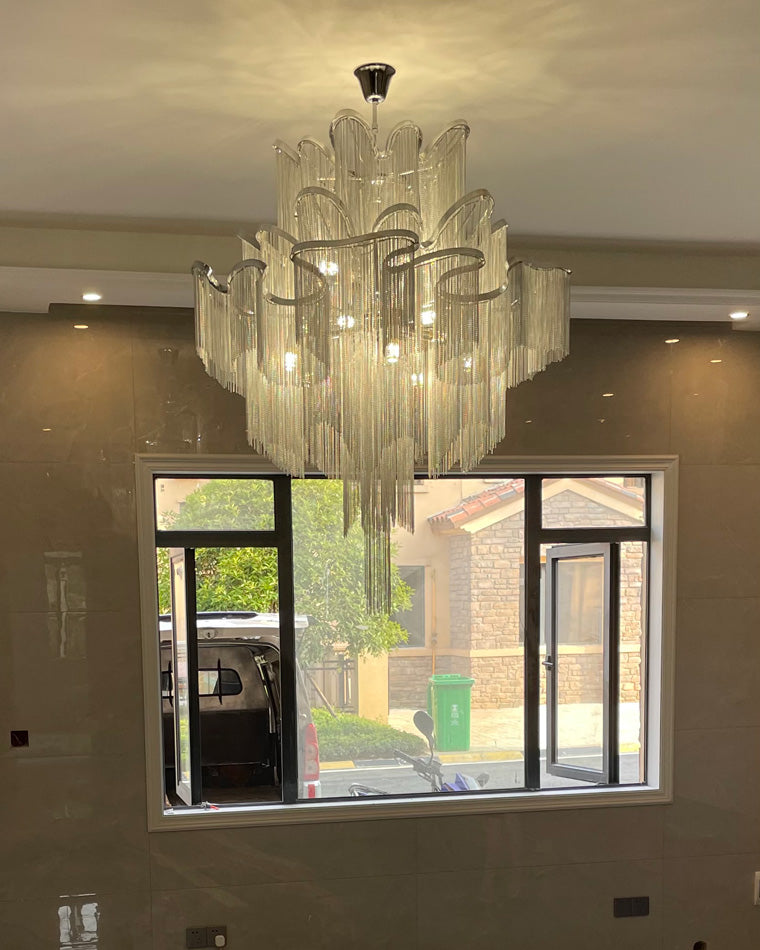 Metallic Cascade Chandelier
