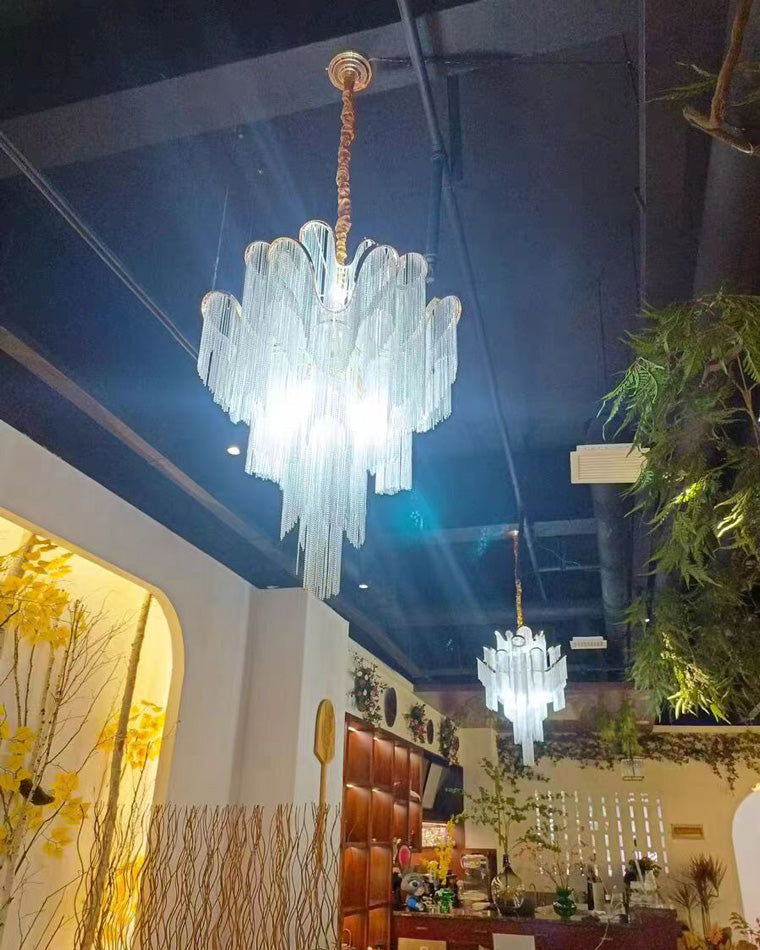 Metallic Cascade Chandelier