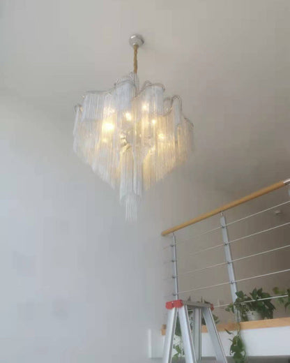 Metallic Cascade Chandelier