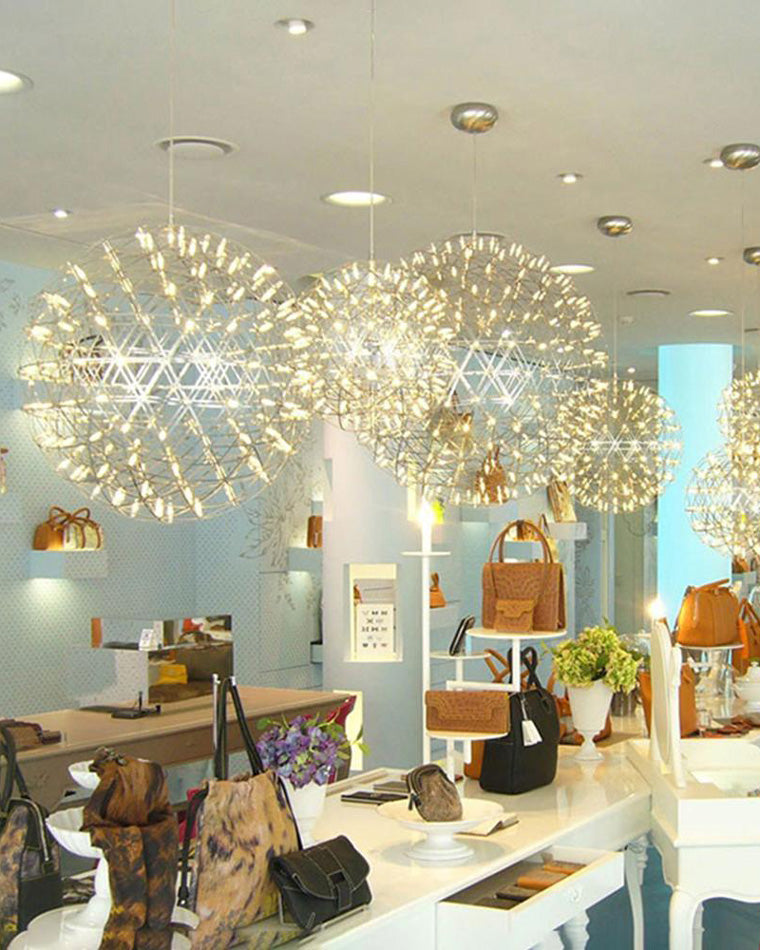 Lustre Céleste en Sphères Lumineuses
