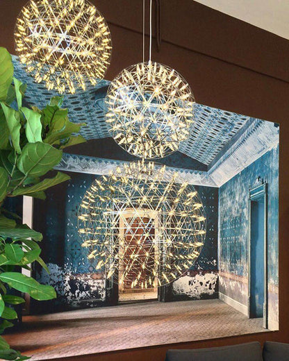 Lustre Céleste en Sphères Lumineuses