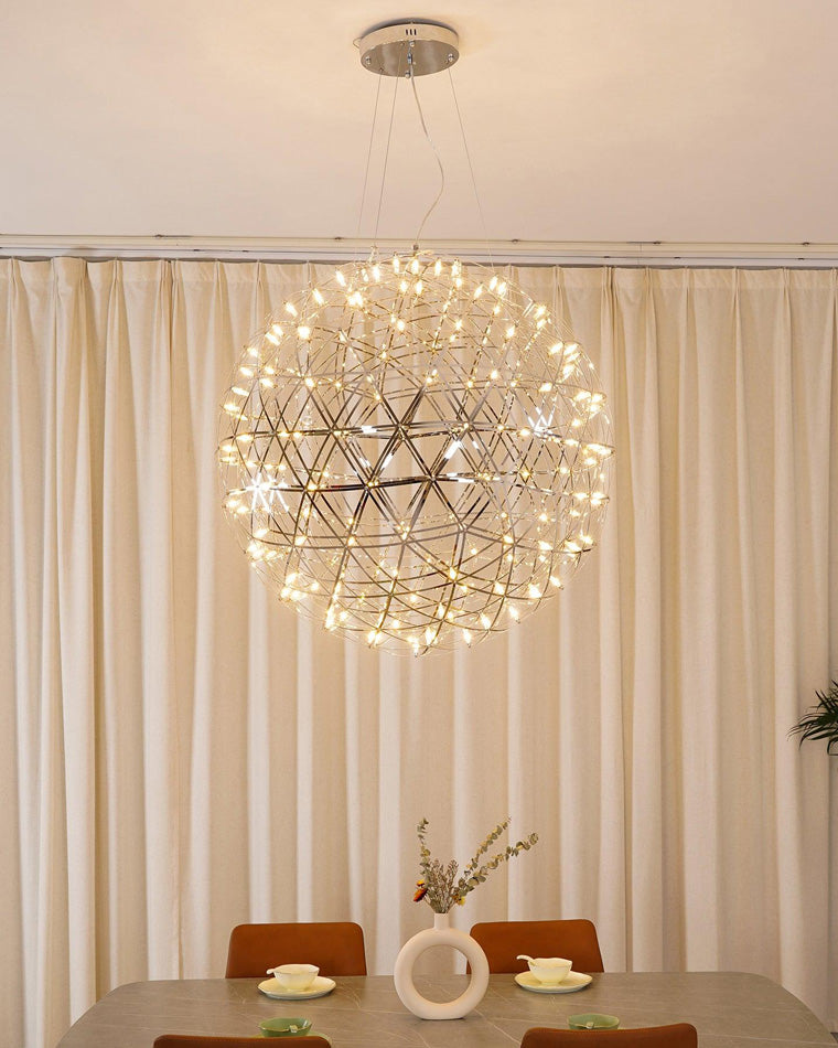 Lustre Céleste en Sphères Lumineuses