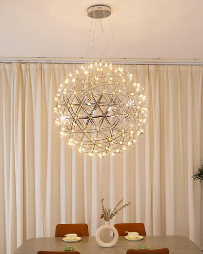 Lustre Céleste en Sphères Lumineuses