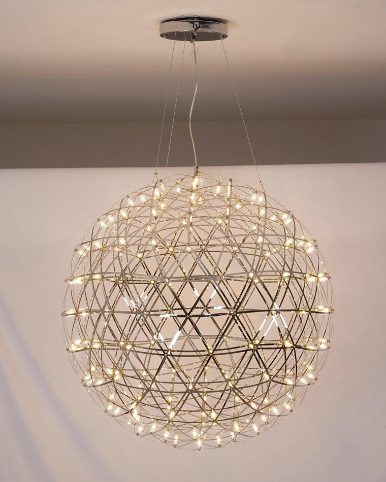 Lustre Céleste en Sphères Lumineuses
