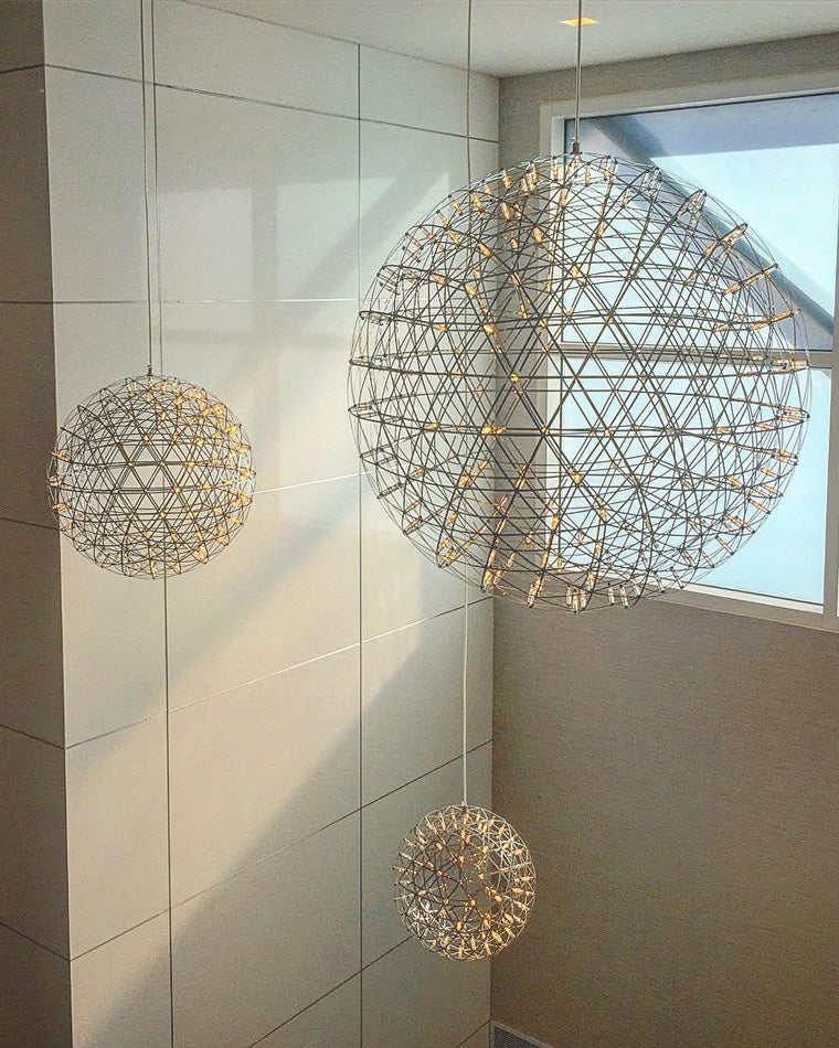 Lustre Céleste en Sphères Lumineuses