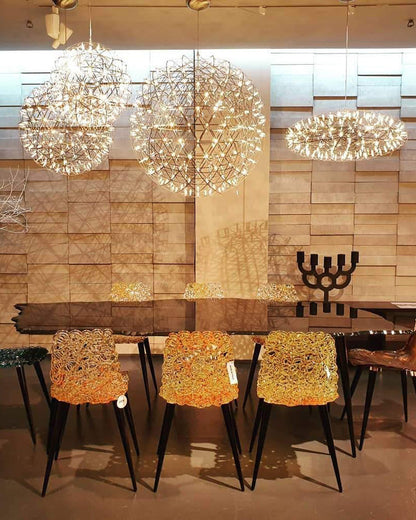 Lustre Céleste en Sphères Lumineuses