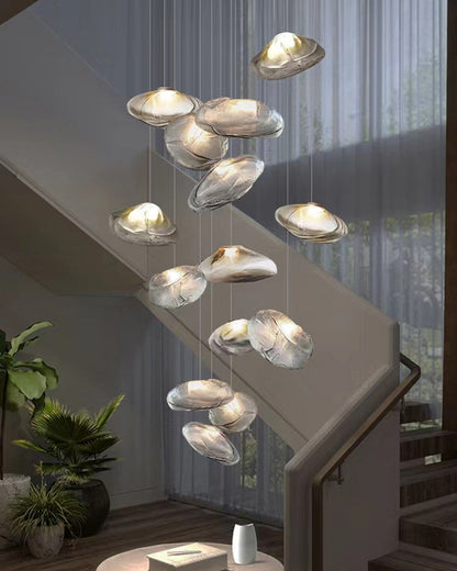 Cloud Chandelier in Blown Glass