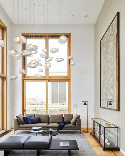 Cloud Chandelier in Blown Glass